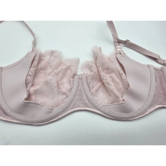 Victoria's Secret Bra Size 32DD Pink Lace Sequin Dream Angel Push-Up Underwire - Picture 8 of 11